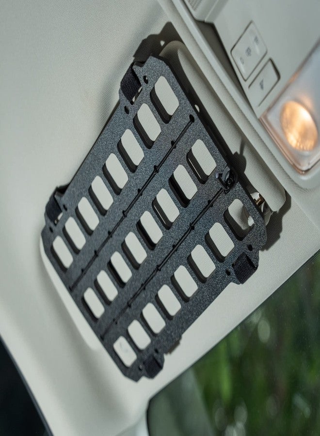 TACNEX Vehicle Rigid MOLLE Panel for Car Visor Organizer EDC Pouch Tool Holster Bag Holder Tactical Gear Rack Truck Equipment Mount Plate Modular Storage Shelf Auto Interior Accessories - Image 1